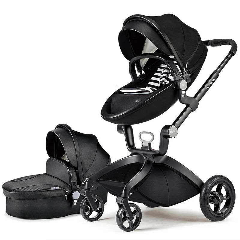 Hotmom Stylish Baby Stroller: Height-Adjustable Seat and Reclining Baby Carriage, 1 of 6