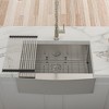 24 Inch Farmhouse Kitchen Sink - 24inx21inx10in Stainless Steel Apron Front Farmhouse Sink 10 Inch Deep 16 Gauge Single Bowl Kitchen Sink Basin - 2 of 4