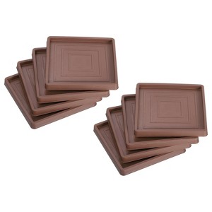 Unique Bargains Square Non-Slip Chair Leg Floor Protectors for Bed Stopper 8 Pcs - 1 of 4