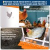 Chicken Nesting Boxes, Hole Roll Away Nest Box for Chicken Coop, Metal Egg Laying Box with Lid Cover to Protect Eggs, Rollout Egg Collection - 3 of 4