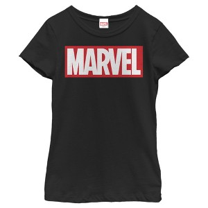 Girl's Marvel Classic Bold Logo T-Shirt - 1 of 4