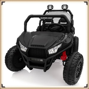 Garvee 24V 2-Seater Ride-On UTV for Kids, 400W Electric Car with Remote, LED Lights, Music, Metal Frame, Four-Wheel Suspension - 1 of 4