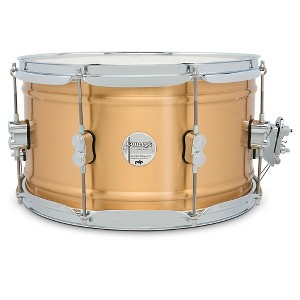 PDP by DW Concept Series 1.2 mm Natural Satin Brushed Brass Snare Drum - 1 of 4