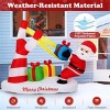 7ft Inflatable Santa Claus Decoration - 5 Built-in LED Lights 210T Polyester Quick Inflation Outdoor Xmas Decor - 3 of 4
