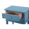 HomeStock Teal Nightstand 28x22x16 Contemporary Bedside Table with Open Shelf Storage, Vibrant Stylish Accent for Bedroom Spaces - 4 of 4