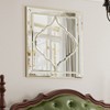23.6in Large Square Wall Mirror Silver Bedroom Bathroom Living Room Decorative Mirror - 4 of 4