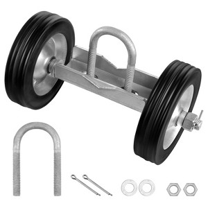 VEVOR Sliding Gate Kit,6”Rolling Gate Hardware Kit,Universal Sliding Gate Rollers Track Wheels,Sliding Gate Guide Roller,600lbs Max.Load,Black &Silver - 1 of 4