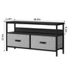 TV Stand Dresser with 2 Drawers, Media Console with Open Shelf for 50 Inch TV, Bedroom Entertainment Center with PU Finish - 2 of 4
