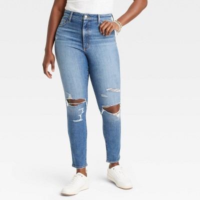 Women&#39;s High-Rise Distressed Skinny Jeans - Universal Thread&#8482; Medium Wash 00_4