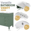 30in Bathroom Vanity With Top Sink, With 2 Drawers, 1 Tip-Out Drawer&1 Storage Cabinet, Modern Freestanding Bathroom Storage Cabinet With Mirror - 3 of 4