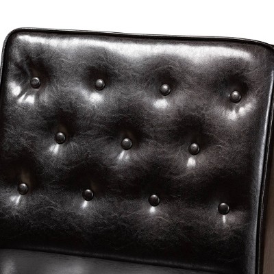 High Back Brown Wood and Cane Arm Chair
