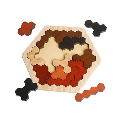 Probe Hues Wooden Hexagon Cognitive Puzzle