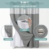 Grey No Hook Waffle Weave Shower Curtain with Snap - in Liner, 230GSM Waterproof Hotel Set, 71Wx74H - 2 of 4