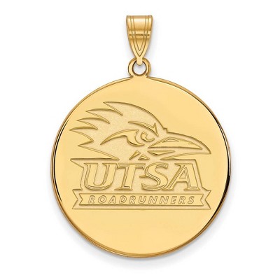Black Bow Jewelry 10k Yellow Gold Texas at San Antonio Roadrunners NCAA Extra Large Pendant