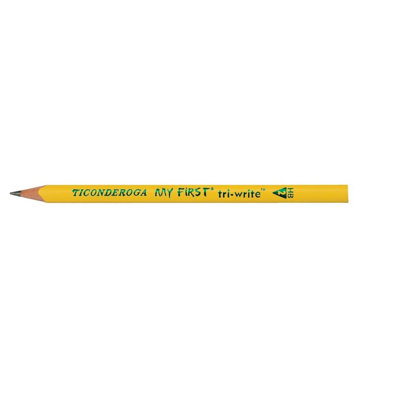 Ticonderoga My First TriWrite Triangular Graphite Pencils Without Erasers, No 2 Tip, Yellow, Pack of 36, 1 of 5