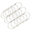 Unique Bargains Scrapbooking Loose Leaf Binder Rings Keyring Book Silver Tone 1.8 Inch Dia 15 Pcs - 2 of 4