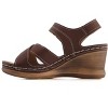 Andrea Women's Criss Cross Wedge Sandals with Comfortech Sole 83052 - 3 of 4