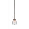 Toltec Lighting Paramount 1 - Light Pendant in  Brushed Nickel with 4.5" Square Clear Bubble Shade - 2 of 2