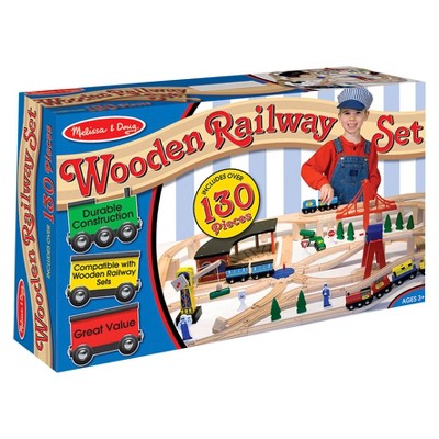 melissa and doug wooden train set