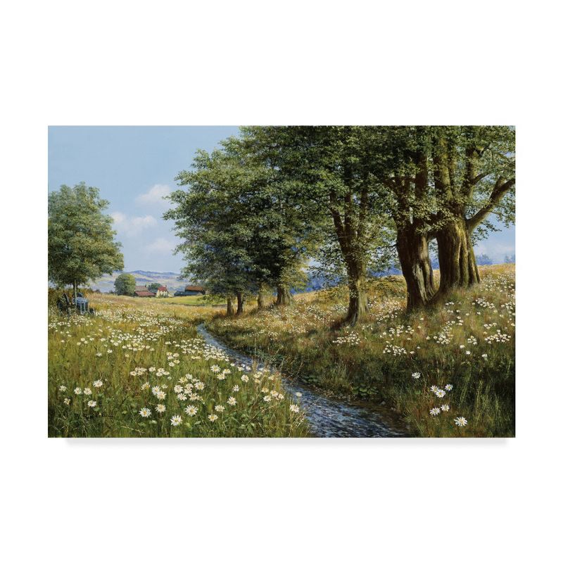 Trademark Fine Art -Bill Makinson 'Beeches And Daisies' Canvas Art, 2 of 4