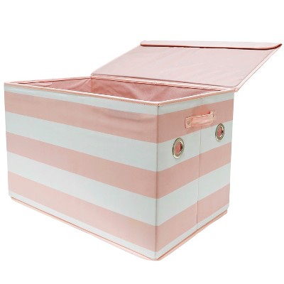 pink toy storage basket