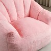 GlasFlength Bean Bag Seats Comfortable Premium Memory Foam Lounge Chair with Removable Cover for Living Room Bedroom, Pink, 41.4"*35"*30.7" - 3 of 4