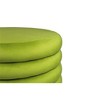 Thor 21" Round Modern Velvet Fabric Ottoman in Fern Green - 4 of 4