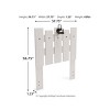 Signature Design by Ashley Full Vaibryn Panel Headboard White: Modern MDF Frame, Bed Frame Mounted - 3 of 3