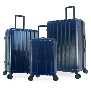 Olympia USA Checked Sidewinder 3-piece Expandable Hardside Spinner Luggage Set - 1 of 4