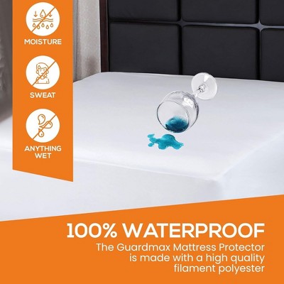 Guardmax Full Size White Waterproof Fitted Mattress Protector
