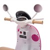 12V 2 Motors Kids Ride On Motorcycle, 2 Seater Electric Scooter Toy w/Music, Bluetooth, USB, Flip Seat, Storage Hooks & Oversized Trunk (Ages 3-6) - 2 of 4