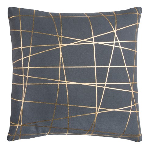 20 x20 Abstract Throw Pillow Gray gold Rizzy Home Target