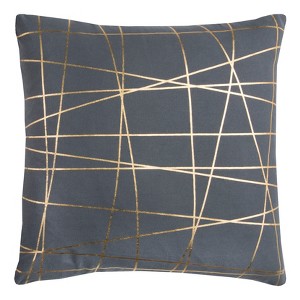 Throw Pillow Rizzy Home Gray Gold