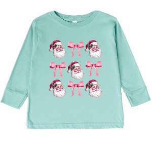 The Juniper Shop Coquette Santa Chart Toddler Long Sleeve Tee - 1 of 3