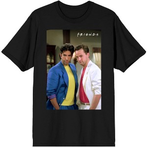 Friends TV Ross and Chandler Men's Black Graphic Tee - 1 of 1