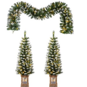 Cesicia Artificial Christmas Tree Set, Easy Assembly - 1 of 4