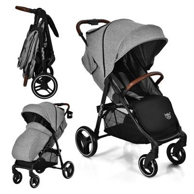 Babyjoy High Landscape Baby Stroller Pushchair w/ Footmuff & Expandable Canopy