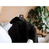 DEILSY Black Plastic Hanger with Shoulder Notches & 360° Swivel Hook - 100 Pack - 2 of 4