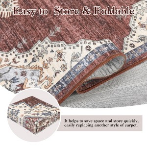 coucheta Vintage Oriental Distressed Rug Machine Washable Rug Non Slip Rug - 1 of 4