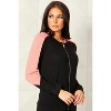 Women's Zip Bomber Jacket - french kyss - image 3 of 4