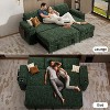 Vipbear 85" Modular Sectional Sleeper Sofa with Pull Out Bed, 3 Seat Plush Corduroy L Shaped Couch , Tool Free Assembly - 3 of 4