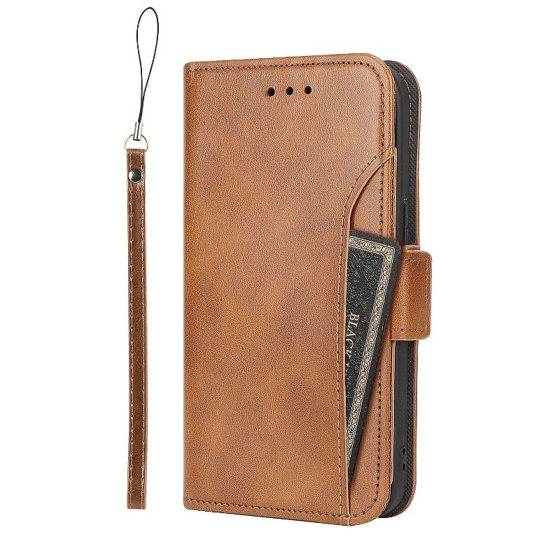 SaharaCase Folio Wallet MagSafe Phone Case for iPhone 15 Pro Shock Absorbing Brown (CP00468), 3 of 9