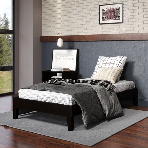 NicBex Wood Twin/Full/Queen Size Platform Bed Frame,Solid Wood Slats Support,6.5" Under Bed Storage,No Box Spring Needed,Noise-Free,Easy Assembly - 1 of 4