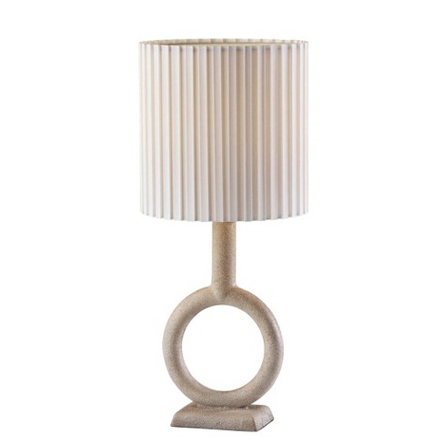 Adesso Elizabeth Table Lamp Beige: Rustic Elegance, 27.5" Height, Pleated Drum Shade, Polyresin Body, UL Listed - image 1 of 3