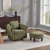 NicBex Swivel/Velvet Barrel Accent Chair & Ottoman Set Modern Armchair Sofa for Living Room or Bedroom - 2 of 4
