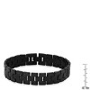 Steeltime Men's black ip stainless steel link bracelet - 3 of 4