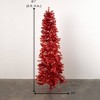 Artificial Red Illuminated 7' Tinsel Tree Red - image 3 of 3