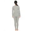 White Mark Women's Waffle Pajama Set - 3 of 4