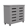 Galano 27.3 in. H x 30.7 in. W Wood Shoe Storage Cabinet (Effortless Assembly & Stylish Storage Solution) - 3 of 4