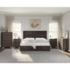 AMERLIFE 5 Pieces Farmhouse Bedroom Sets, Bed Frame, 54" W 6 Drawer Dresser, 47'' H 5 Drawer Dresser, Nightstand Set of 2 - 2 of 4